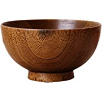 SODIAL Cuencos de Madera Cuenco de Sopa de Madera Envase de Comida Saludable Vajilla de la Cena de la Vendimia…